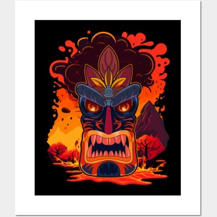 Tiki Lava Volcano Art Posters and Art